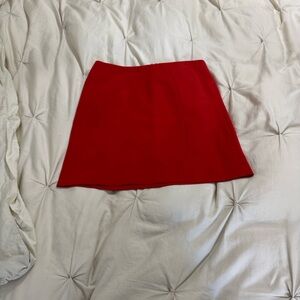 LOFT Vibrant Red Mini Skirt